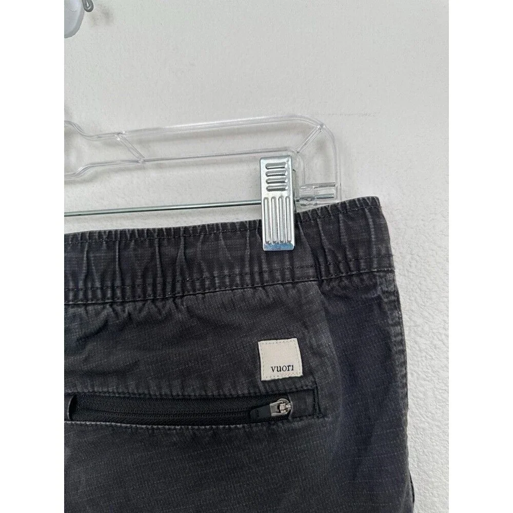 Vuori Women's Ripstop Pants Charcoal Gray Drawstring Pockets Athleisure Medium